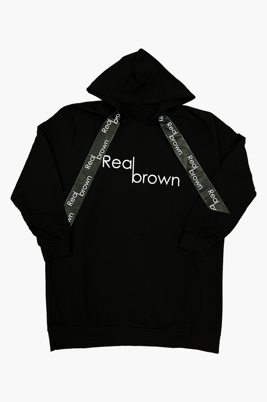 Black Long Swatshirt Real Brown