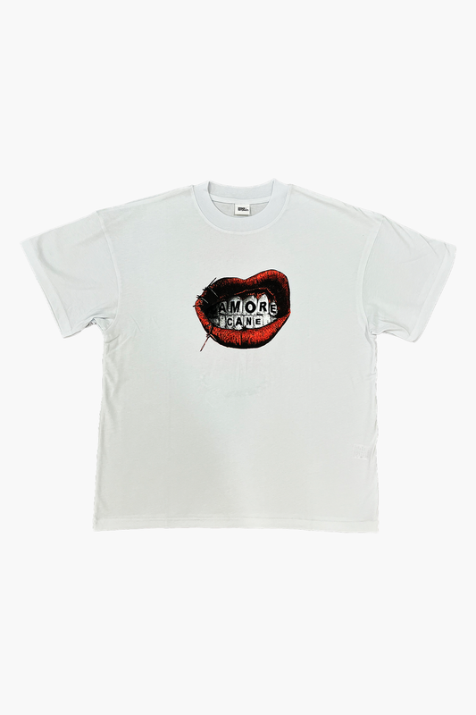 White T-shirt amore cane